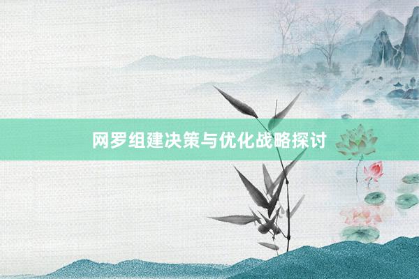 网罗组建决策与优化战略探讨