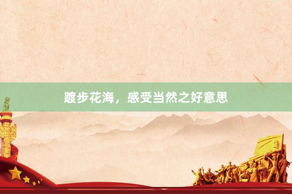 踱步花海，感受当然之好意思